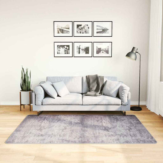 Washable Carpet Grey 120x180 cm Non-slip