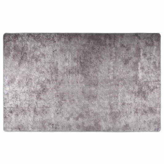 Washable Grey Rug 160x230 cm Non-Slip