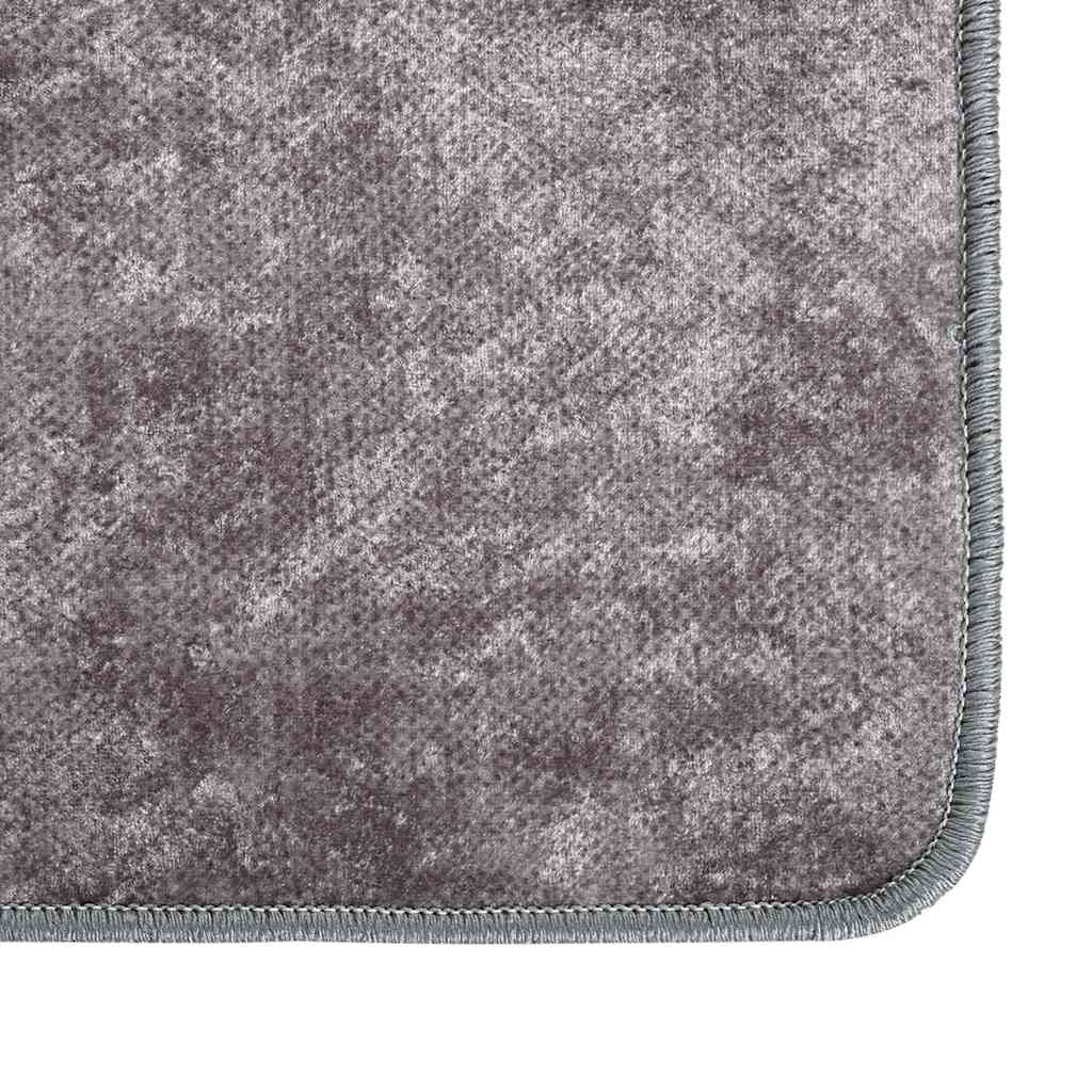 Washable Grey Rug 190x300 cm Non-Slip