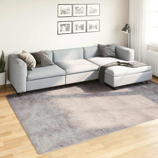 Washable Grey Rug 190x300 cm Non-Slip