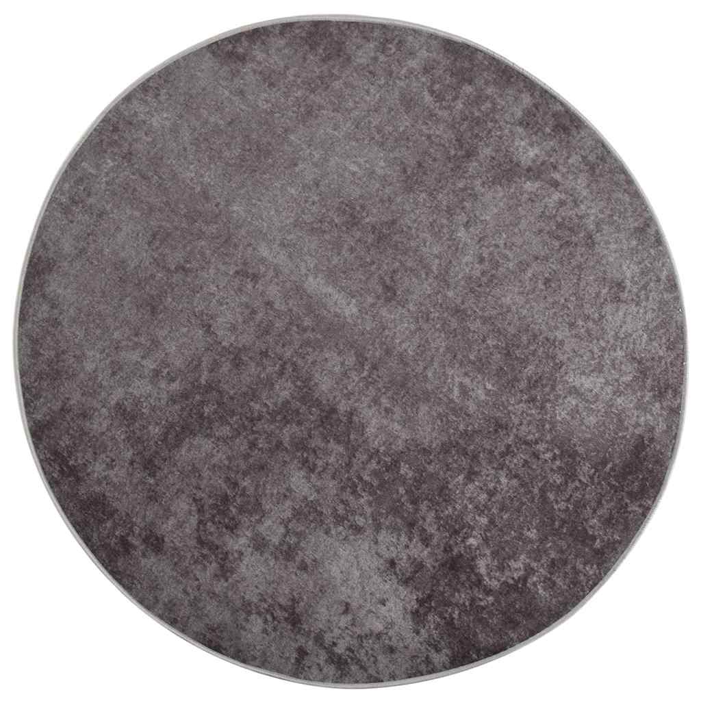 Washable Rug Grey φ120 cm Non-Slip