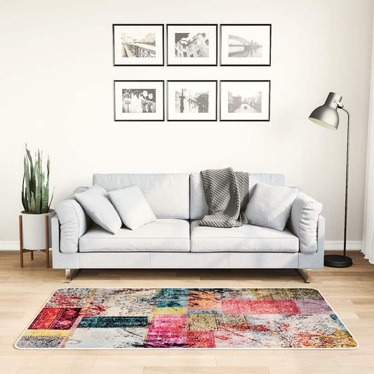 Washable Patchwork Rug 80x150 cm Multicolor Non-Slip