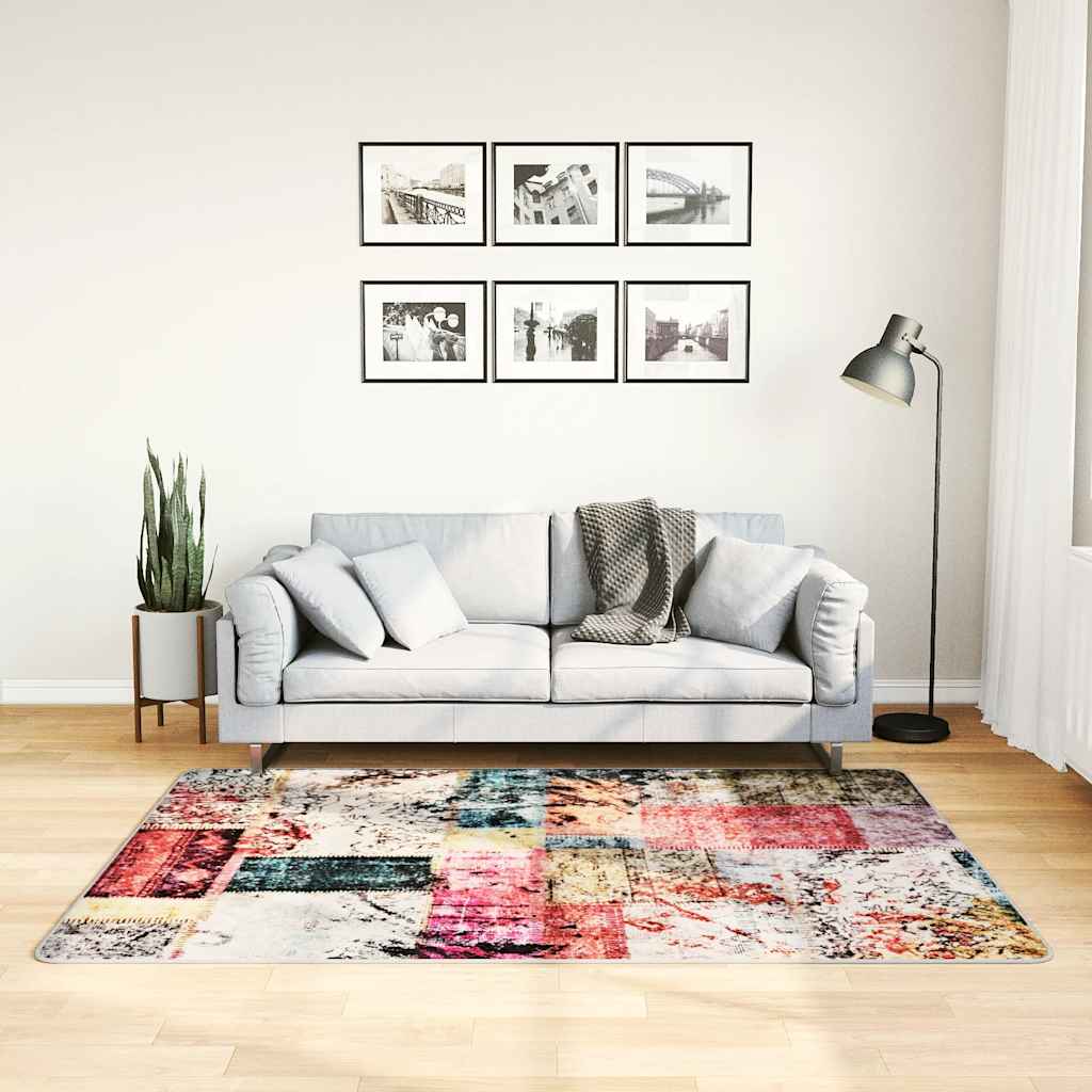Washable Patchwork Multi-Colored Rug 120x180 cm Non-Slip