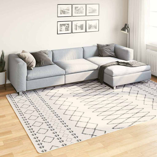Washable Black and White Rug 190x300 cm Non-Slip