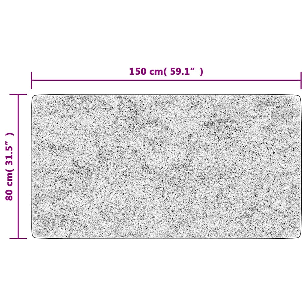 Tapis Lavable 80x150 cm Multicolore Antidérapant