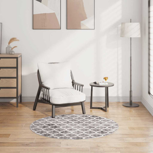 Washable Multicolored Rug φ120 cm Non-slip