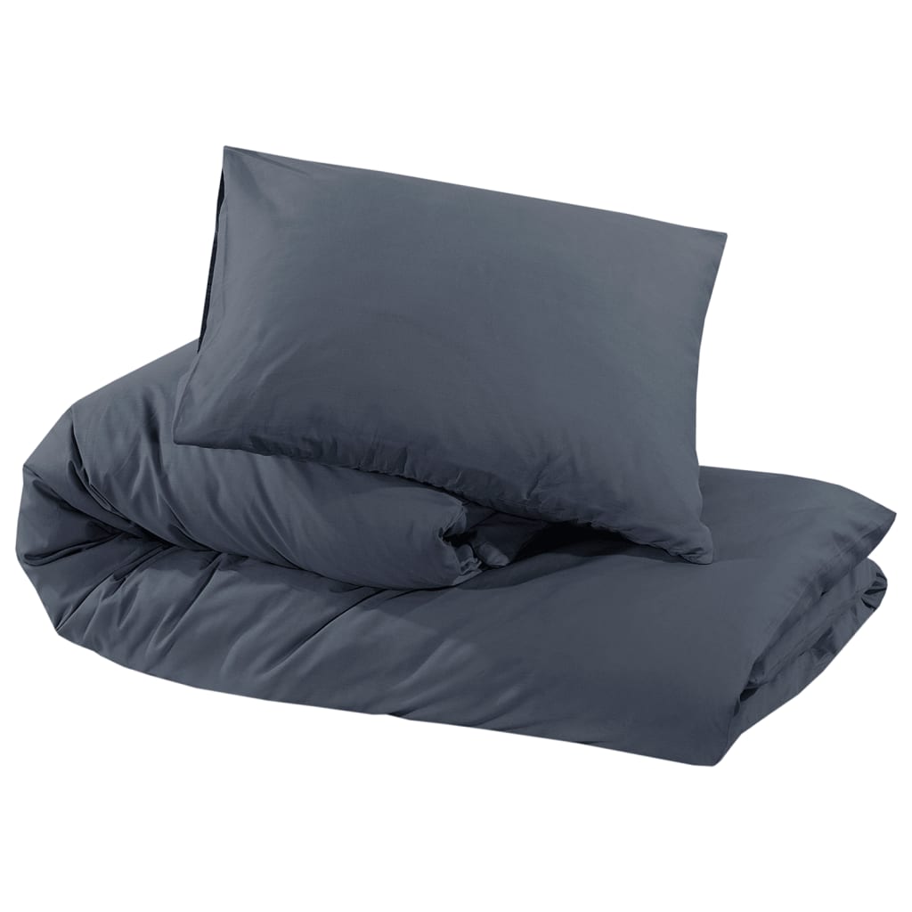 Parure de lit anthracite 240x220 cm microfibre légère