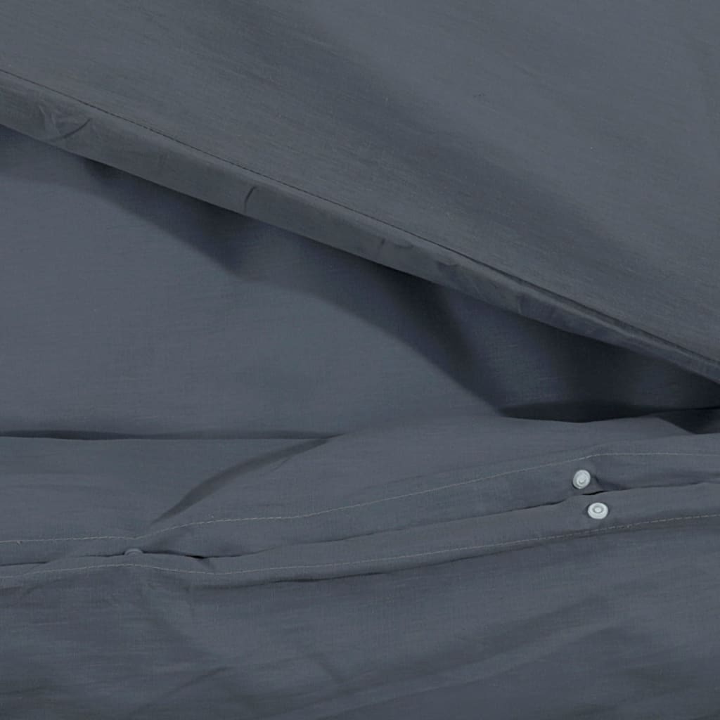 Parure de lit anthracite 140x200 cm microfibre légère