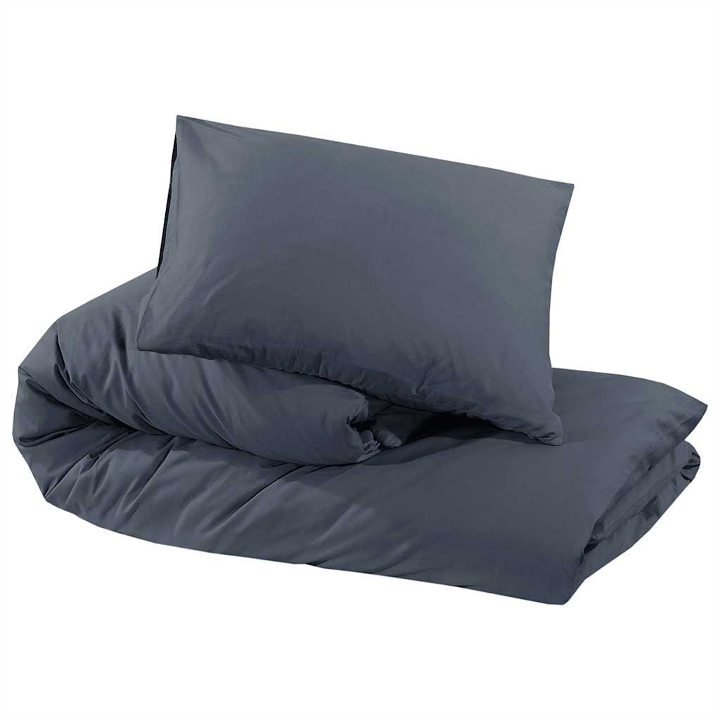 Parure de lit Anthracite 200x200 cm Microfibre légère
