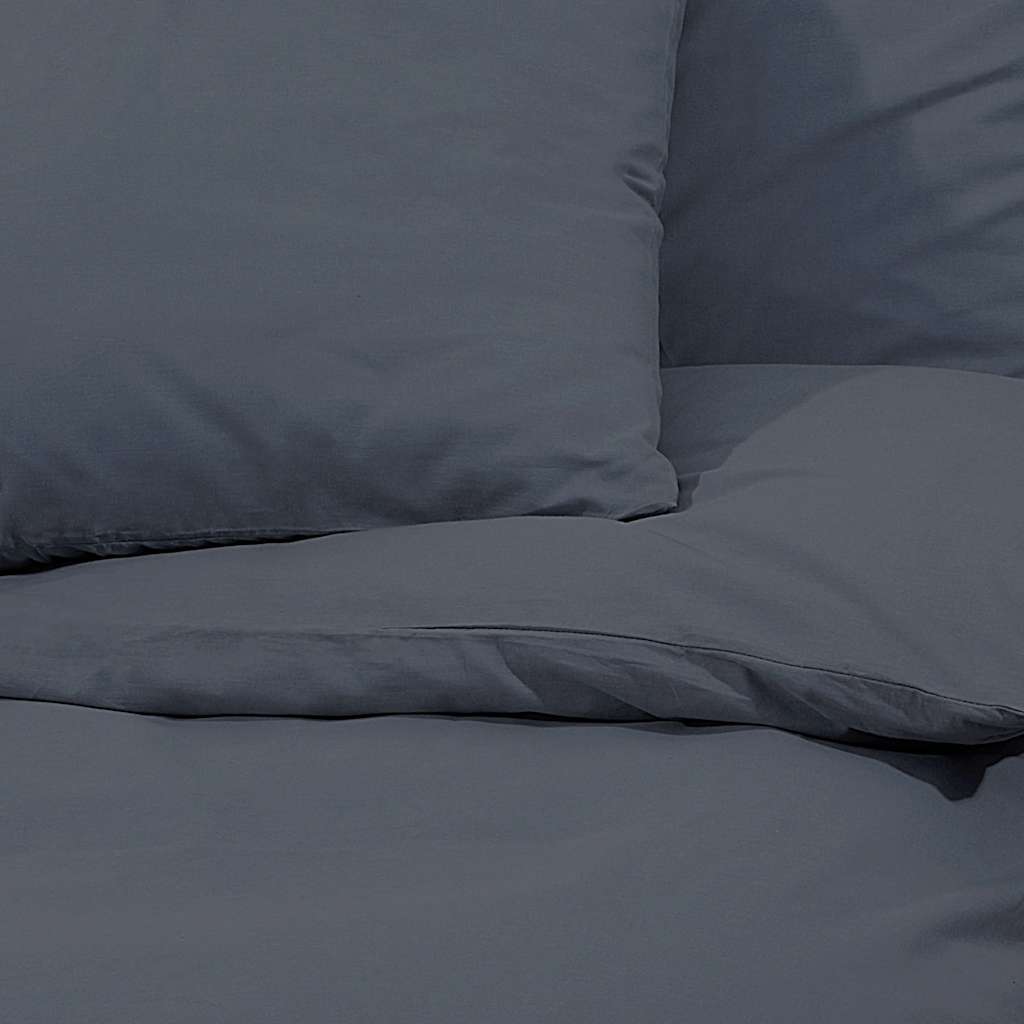 Parure de lit Anthracite 200x200 cm Microfibre légère
