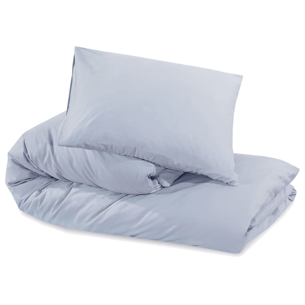 Grey Bedding Set 200x200 cm Lightweight Microfiber