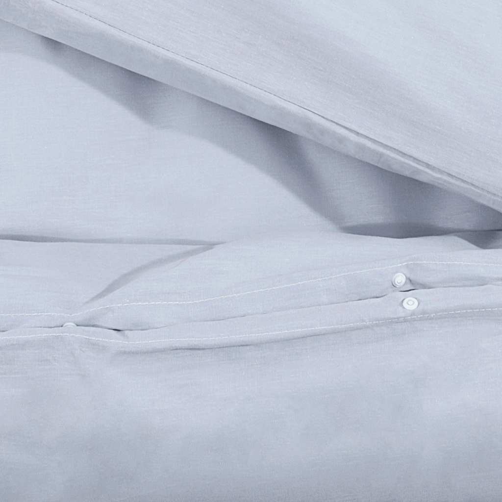 Parure de lit grise 200x220 cm Microfibre légère