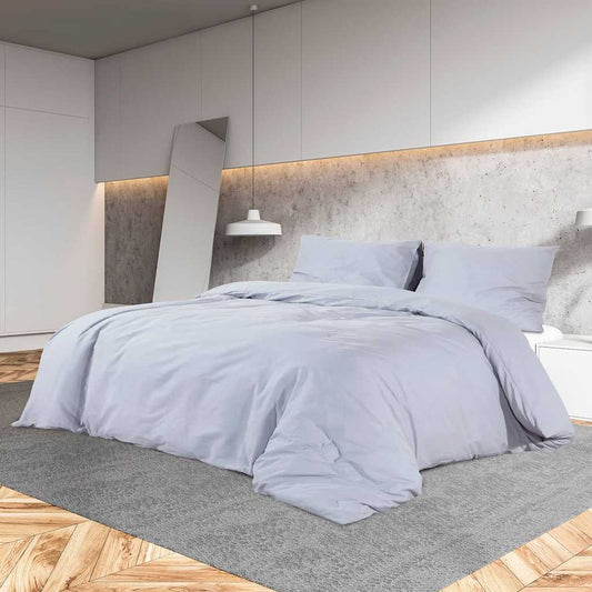 Grey Bedding Set 200x220 cm Lightweight Microfiber