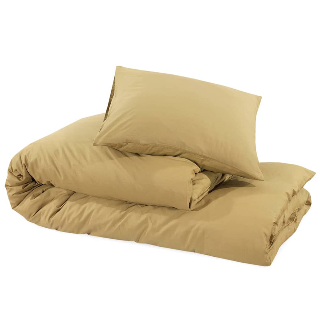 Parure de lit taupe 200x200 cm microfibre légère