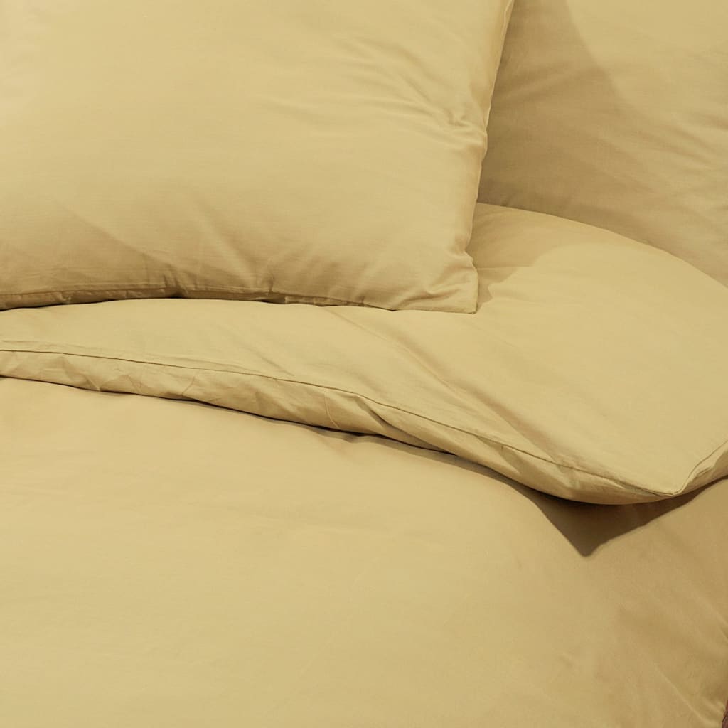 Parure de lit taupe 200x200 cm microfibre légère
