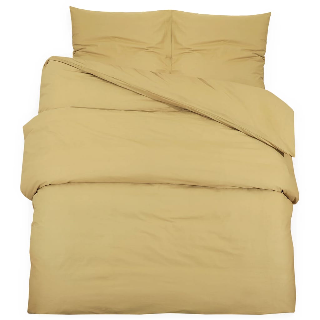 Duvet Cover Set Taupe 200x220 cm Lightweight Microfiber