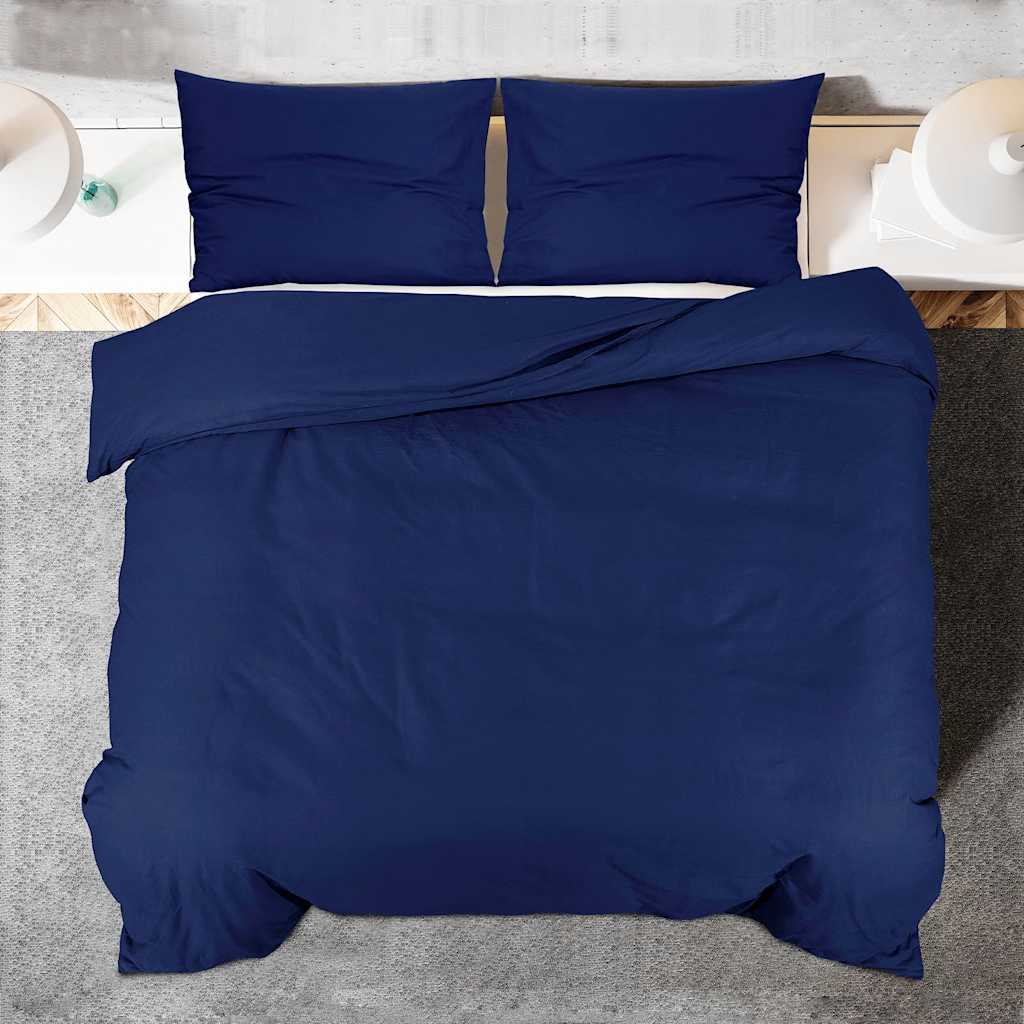 Parure de lit bleu marine 140x200 cm microfibre légère