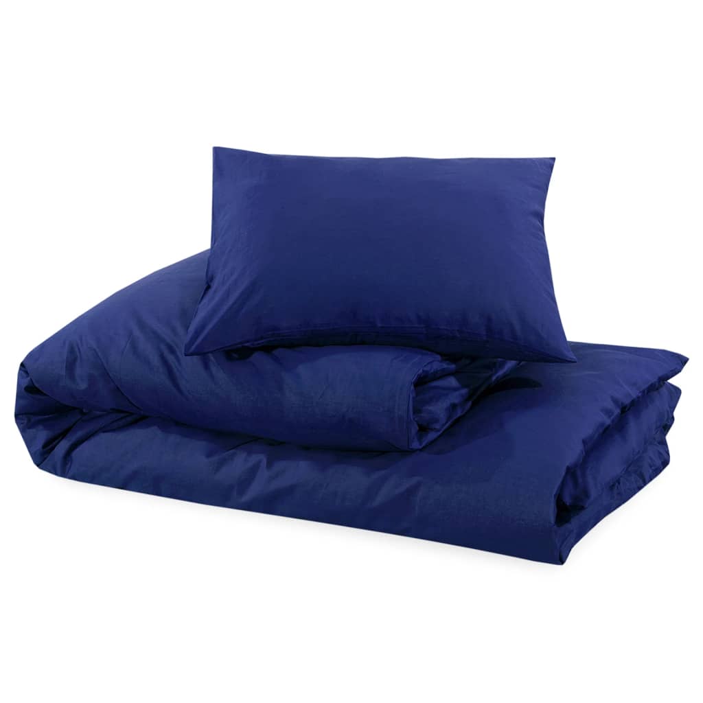 Parure de lit bleu marine 135x200 cm microfibre légère