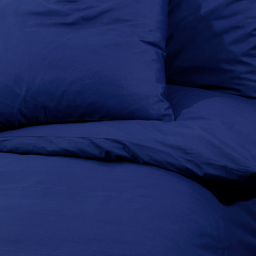 Bettwäsche-Set Marineblau 155x220 cm Leichte Mikrofaser