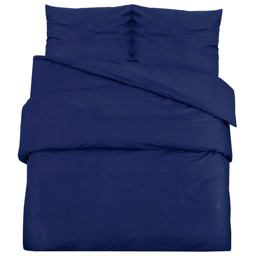 Parure de lit bleu marine 200x200 cm Microfibre légère