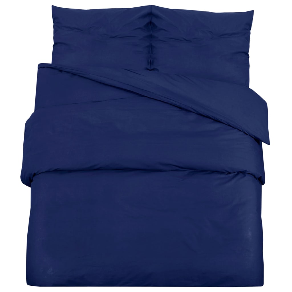 Parure de lit bleu marine 200x220 cm microfibre légère