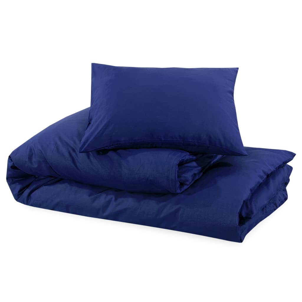 Parure de lit bleu marine 200x220 cm microfibre légère