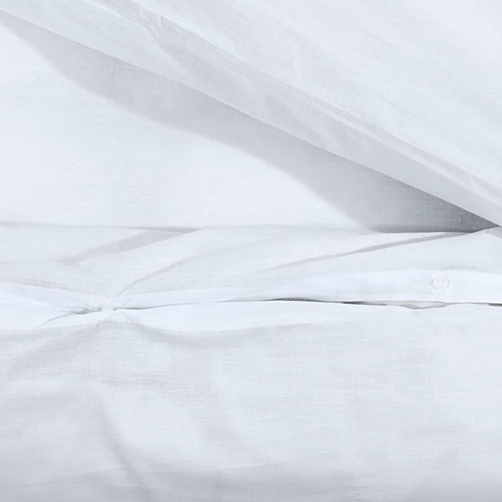 Duvet Cover Set White 140x200 cm Lightweight Microfiber