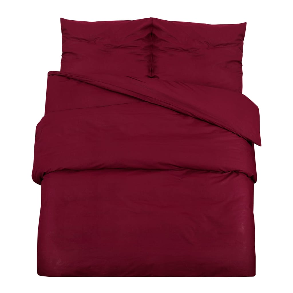 Parure de lit bordeaux 260x240 cm Microfibre légère