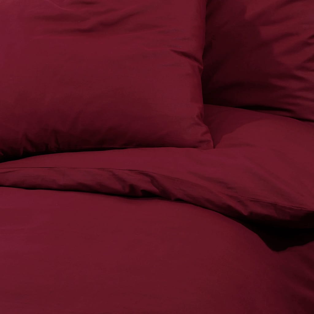 Parure de lit bordeaux 260x240 cm Microfibre légère