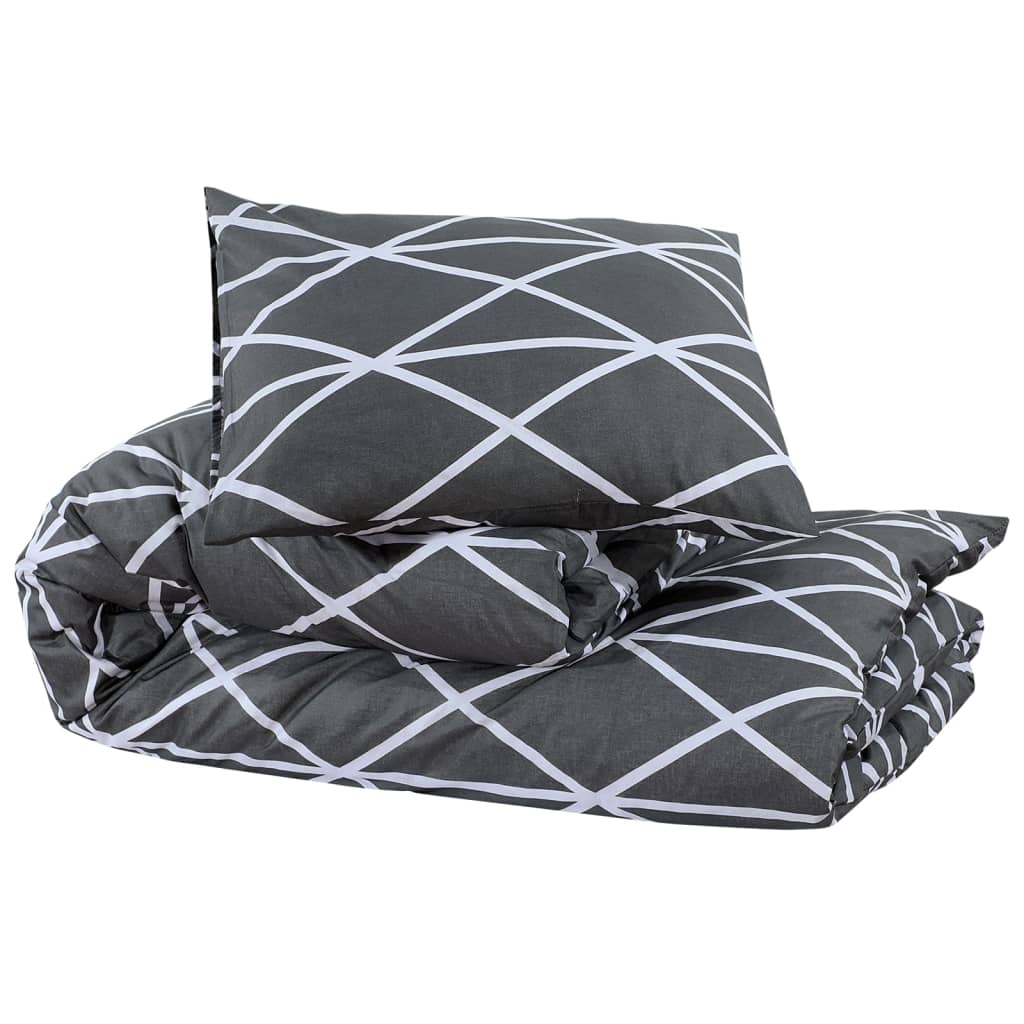 Parure de lit grise 135x200 cm coton