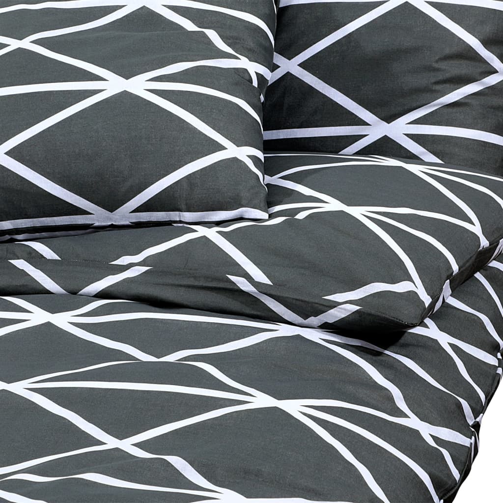 Parure de lit grise 135x200 cm coton