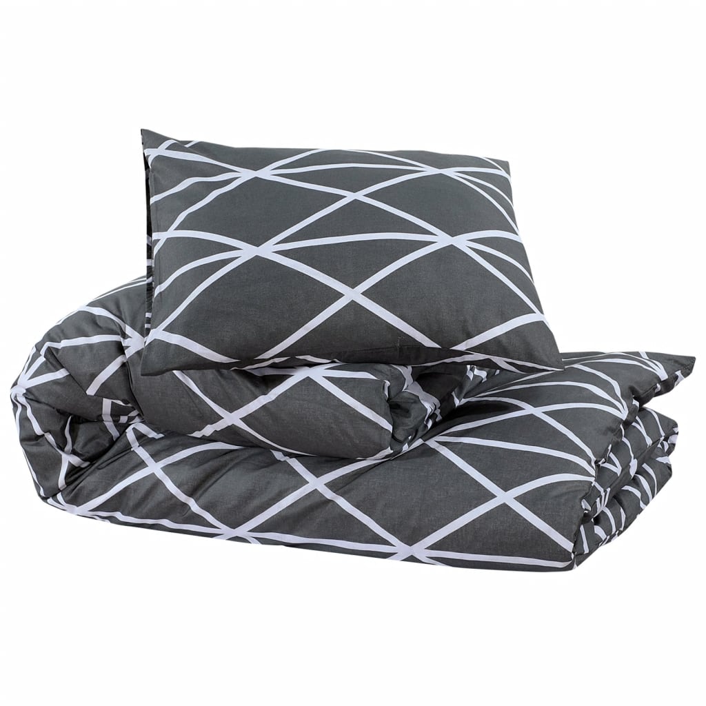 Parure de lit grise 200x200 cm coton