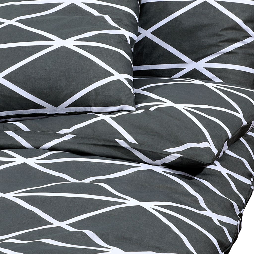 Parure de lit grise 200x200 cm coton