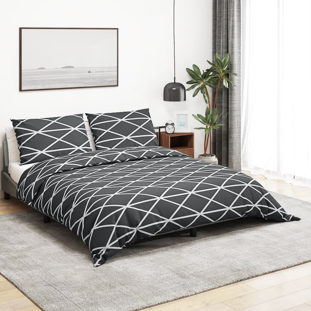 Parure de lit grise 200x200 cm coton