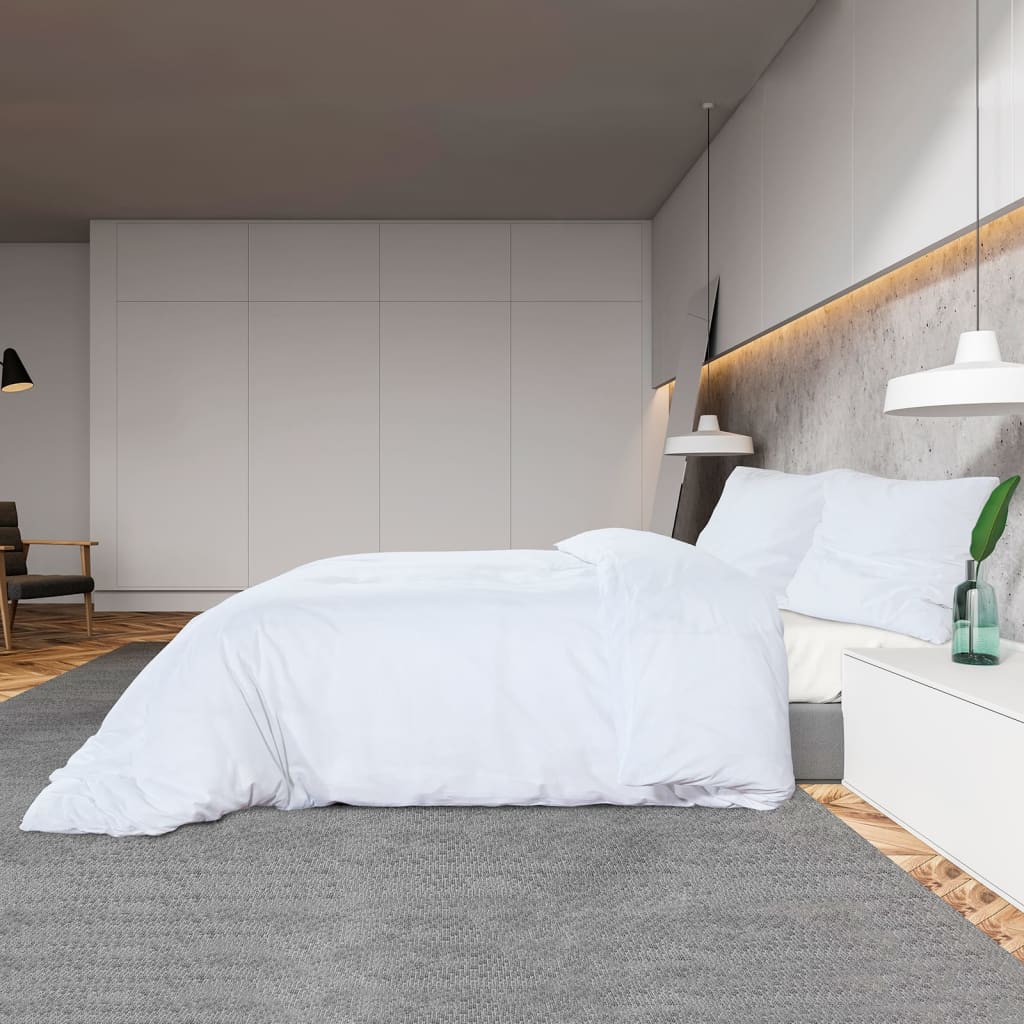 Parure de lit blanche 200x200 cm en coton