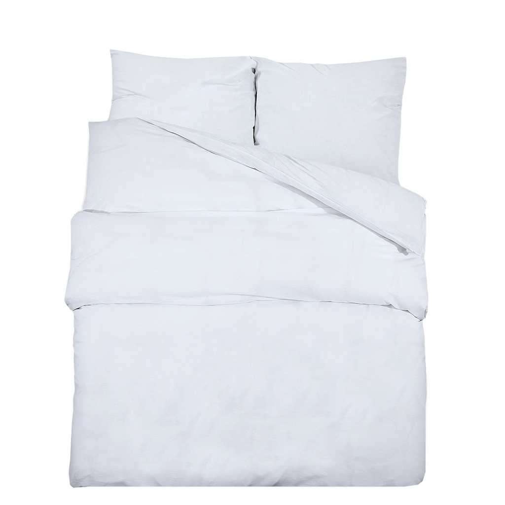 Bed Linen Set White 260x240 cm Cotton