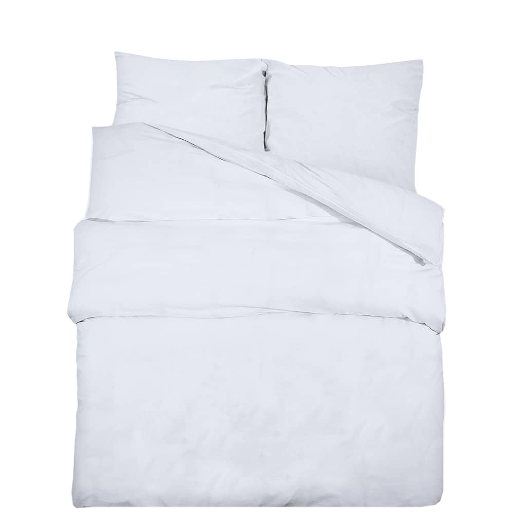 Parure de lit blanche 135x200 cm coton