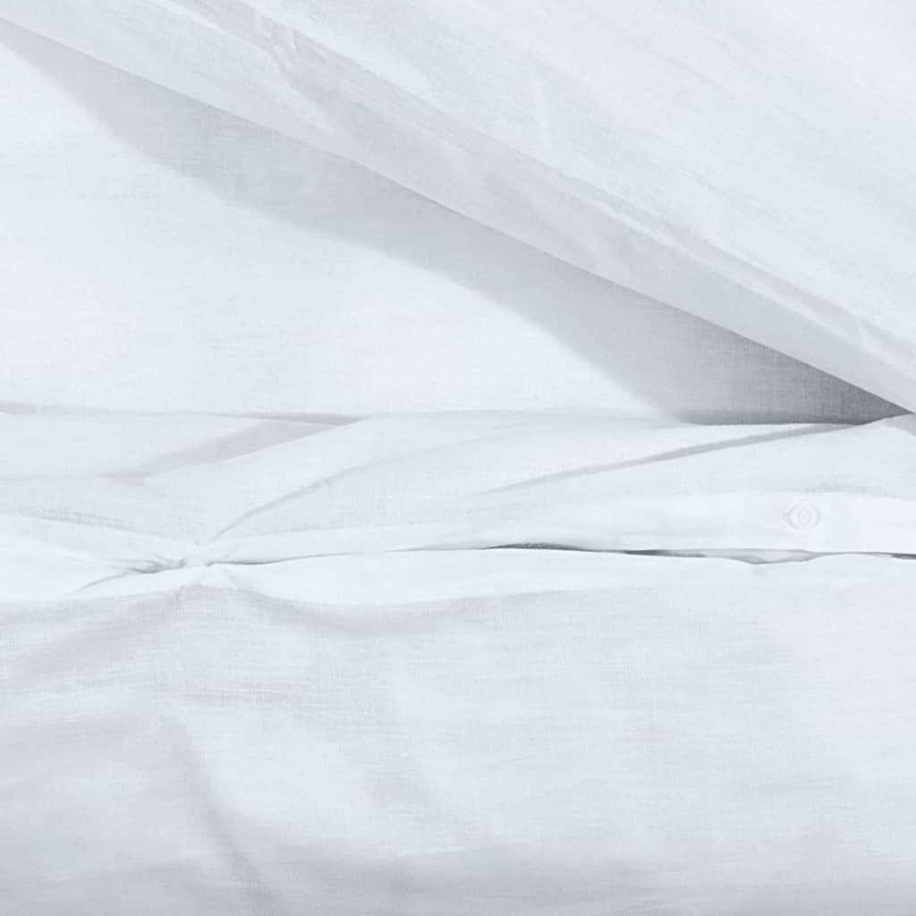 Parure de lit blanc 200x220 cm coton