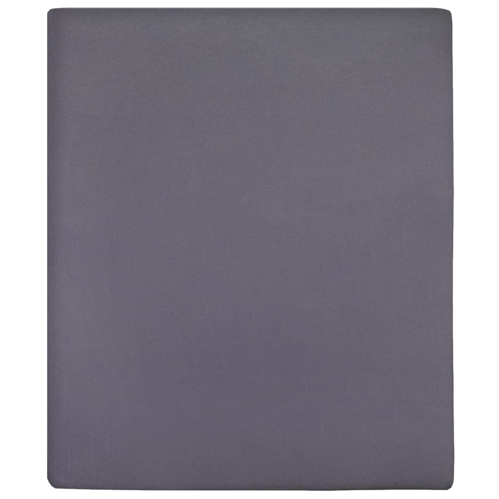 Drap-housse jersey anthracite 90x200 cm coton