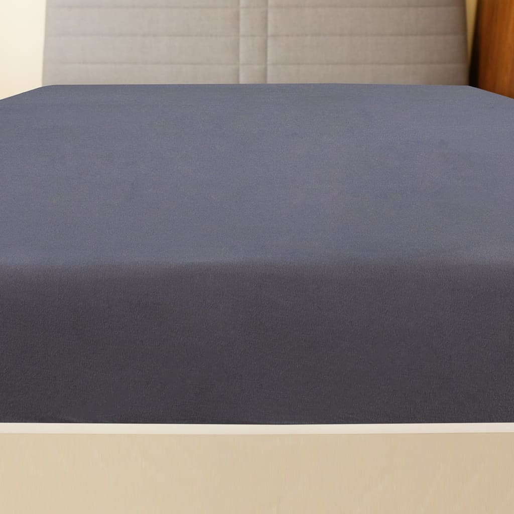 Drap-housse jersey anthracite 90x200 cm coton