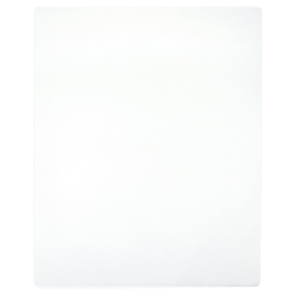 Drap-housse jersey blanc 100x200 cm coton