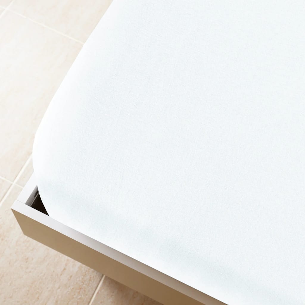 Drap-housse jersey blanc 100x200 cm coton