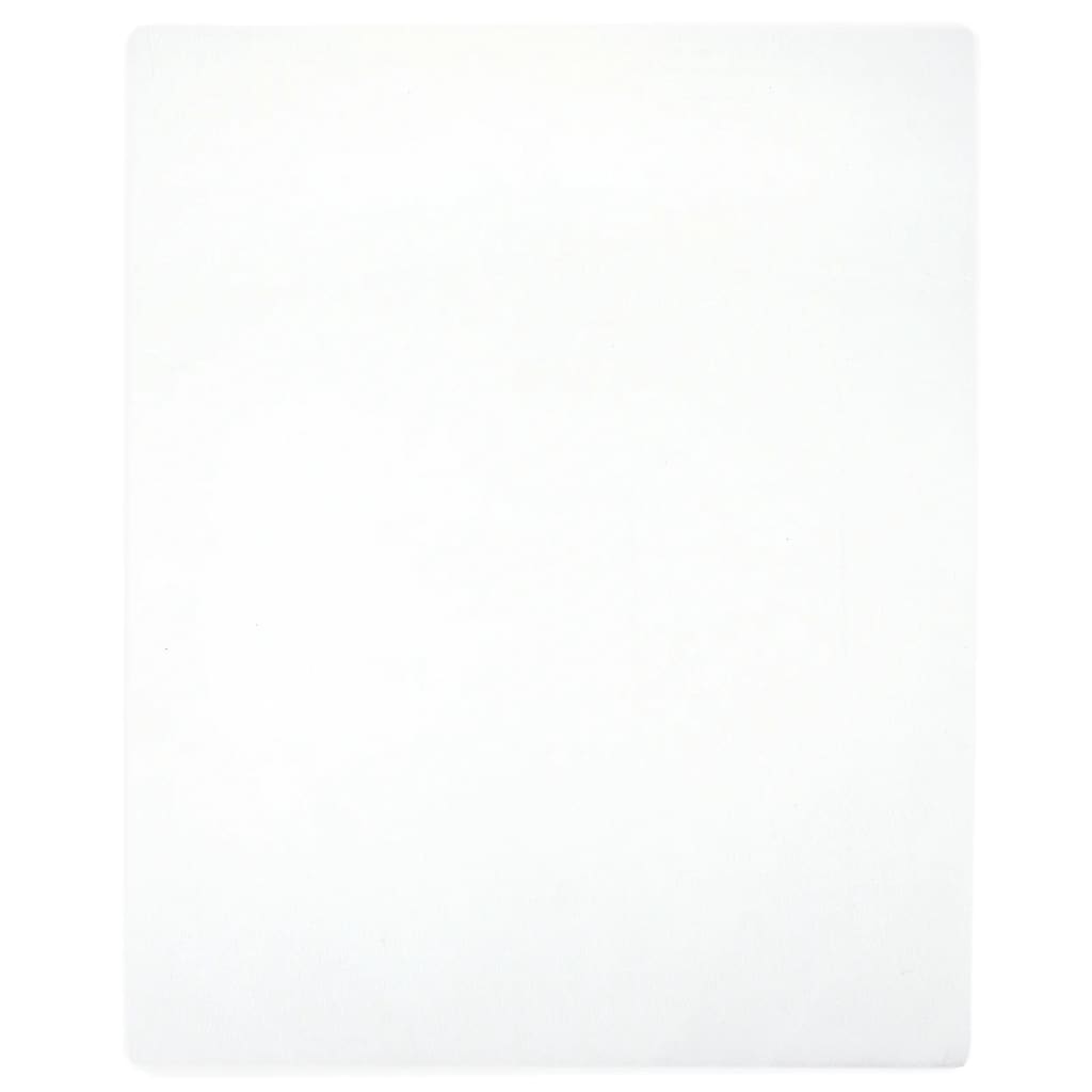 Fitted Sheet Jersey White 140x200 cm Cotton