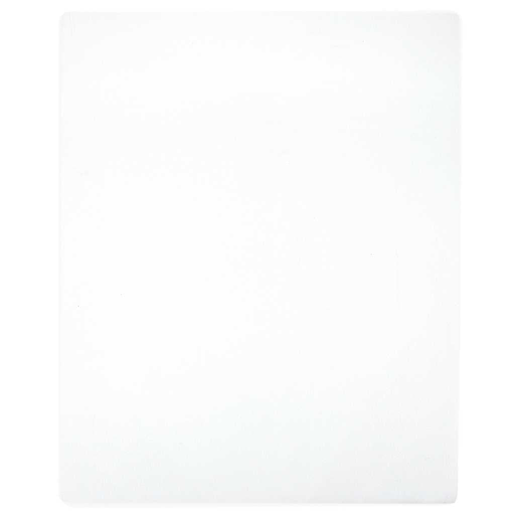 Drap-housse Jersey blanc 160x200 cm coton