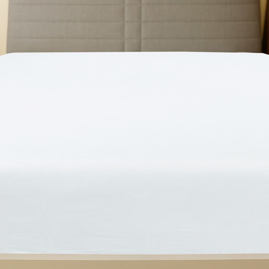 Drap-housse Jersey blanc 160x200 cm coton