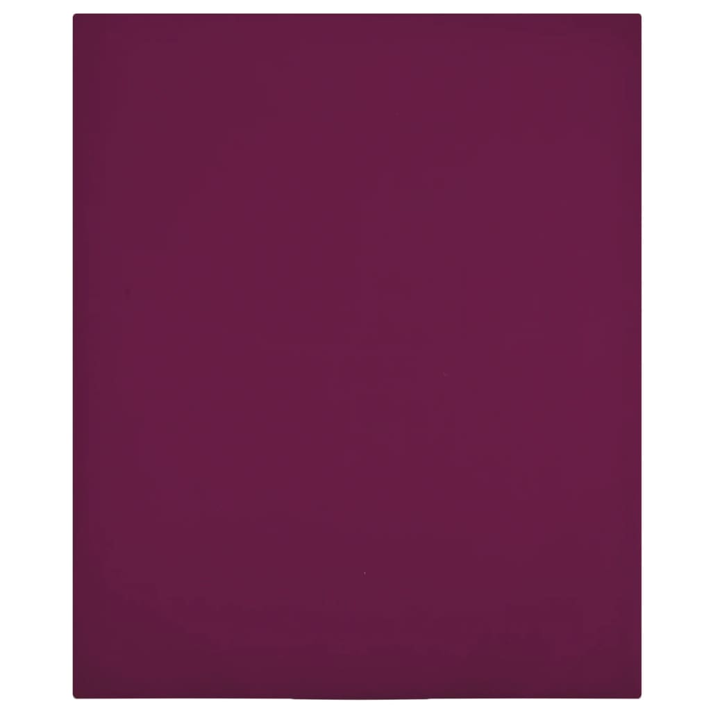 Fitted Sheets 2 pcs. Jersey Burgundy 100x200 cm Cotton
