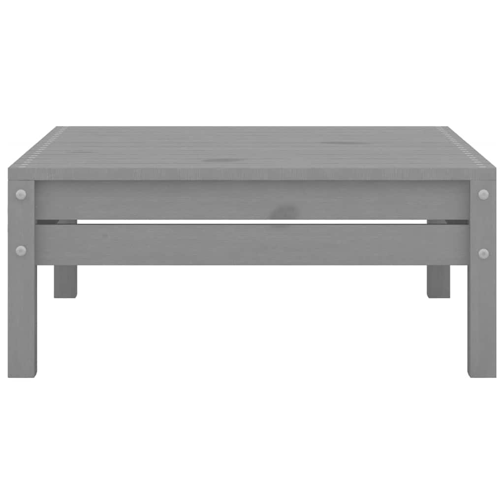 3-tlg. Garten-Lounge-Set Massivholz Kiefer Grau