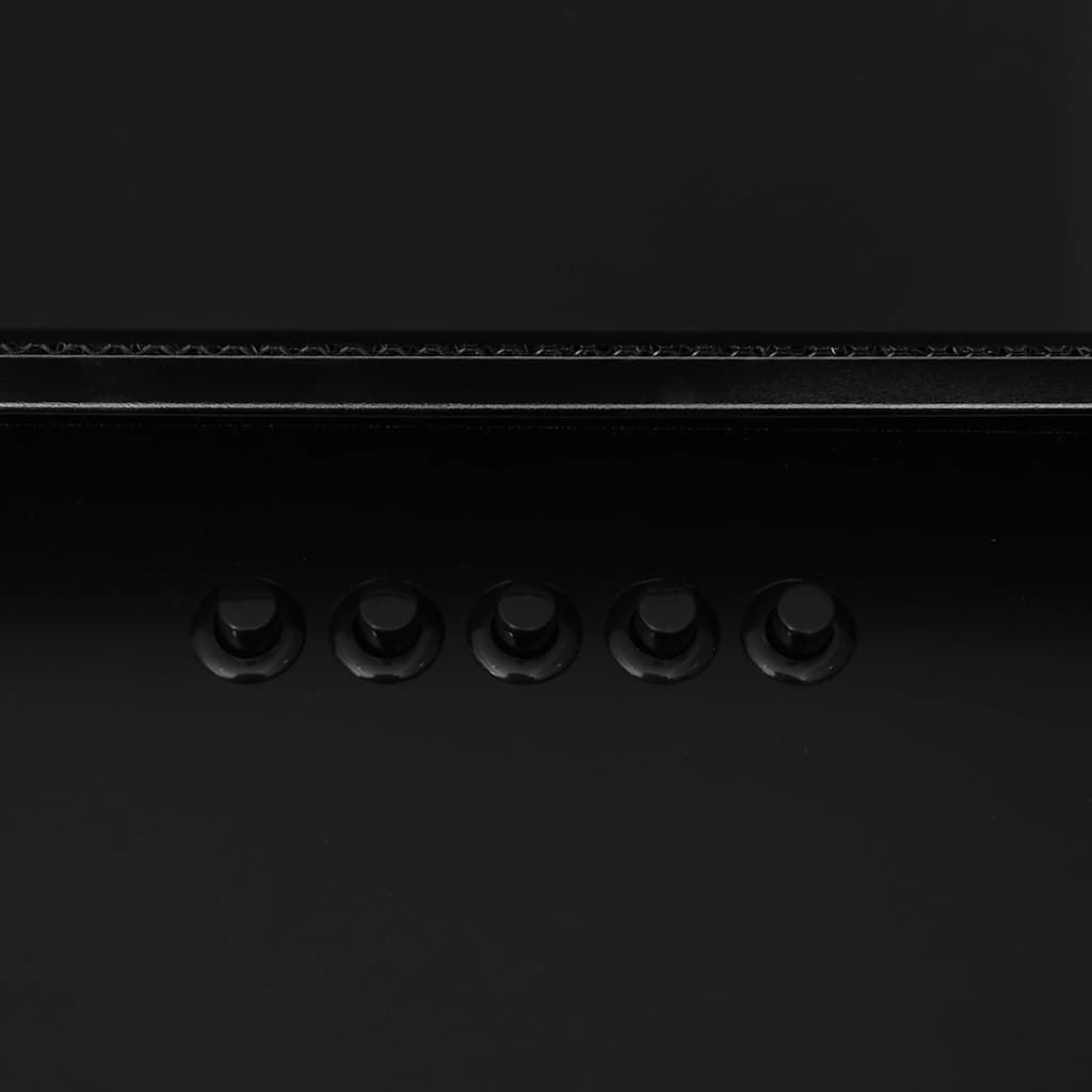 Dunstabzugshaube 90 cm Edelstahl und Hartglas Schwarz