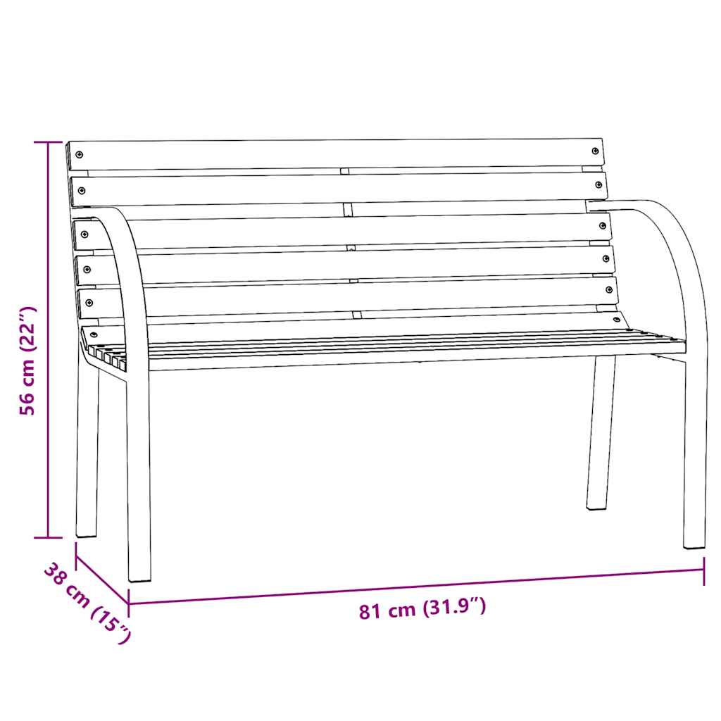 Kinder-Gartenbank 81 cm Chinesisches Tannenholz