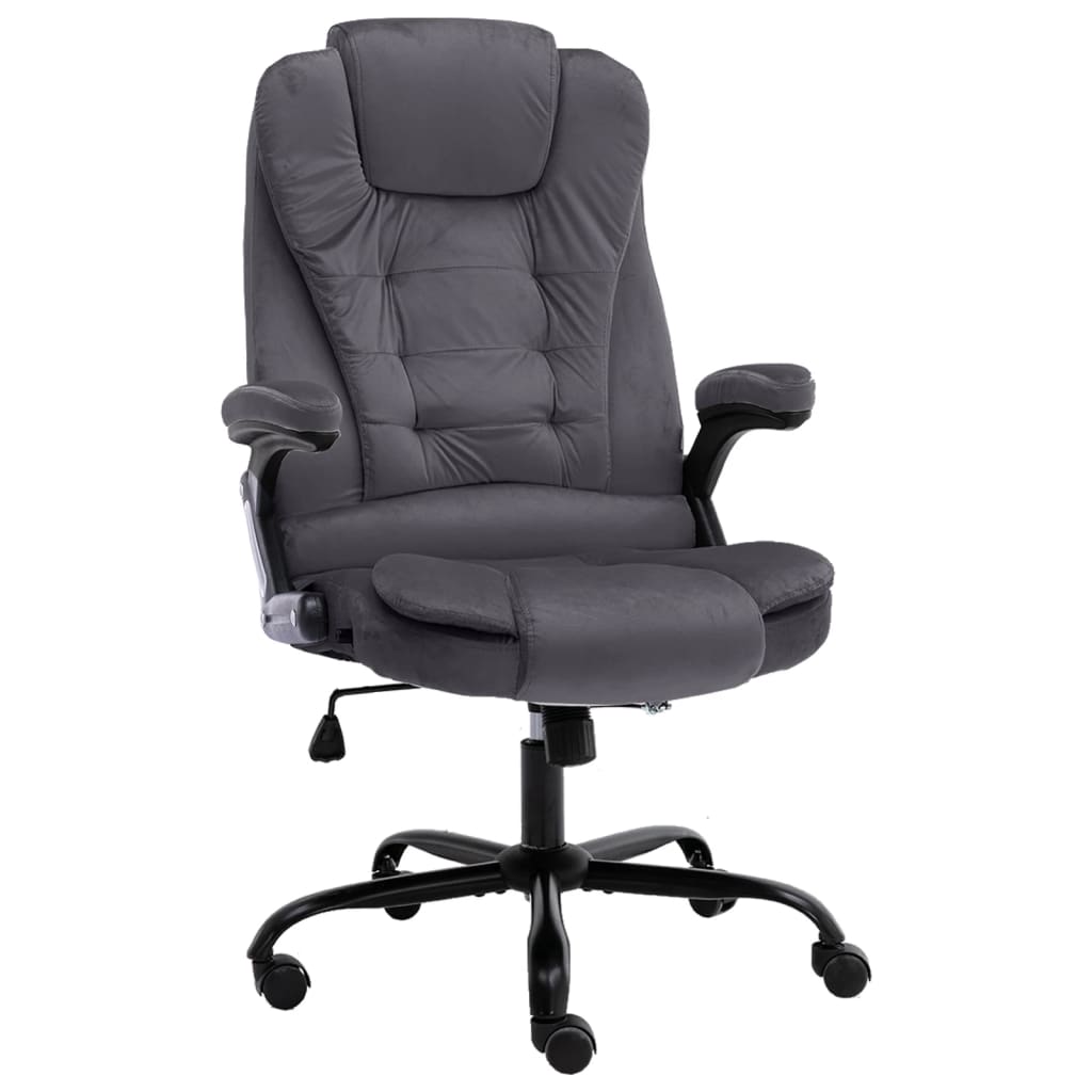 Fauteuil de bureau Gris foncé Velours